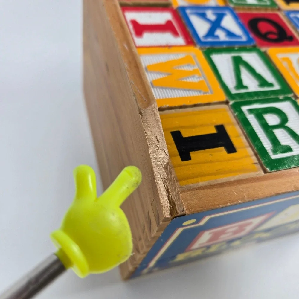 Schylling Big Blocks 48 Piece Wooden Alphabet Set Vintage Toy Kids Baby vtg